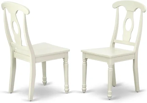 Miniatura 6 de East West Furniture KEC-BLK-LC Kenley - Juego de 2 sillas de comedor tapizadas de piel sintética, color negro