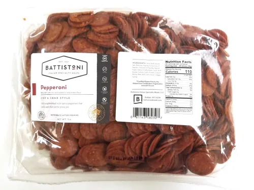 Miniatura 6 de Battistoni Cup & Char - Pepperoni picante, paquete de 5, bolsas de 5 onzas