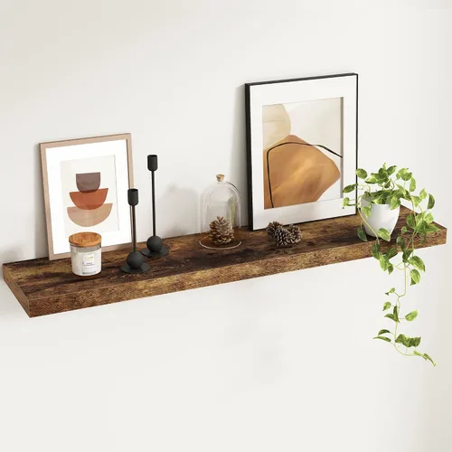 Miniatura 16 de Fun Memories Estantes flotantes – Estante de pared de 9.3 pulgadas de profundidad para decoración y almacenamiento – Estantería de exhibición