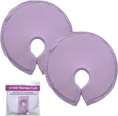 Miniatura 8 de Paquete de terapia de mama reutilizable, paquetes de hielo para mamas, esenciales para la lactancia materna, para alivio de la lactancia, dolor