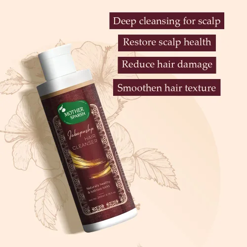 Miniatura 3 de Mother Sparsh Jabapushp Natural Hair Cleanser (Shampoo), propiedades terapéuticas para controlar la caída del cabello, fortalecer las raíces para un