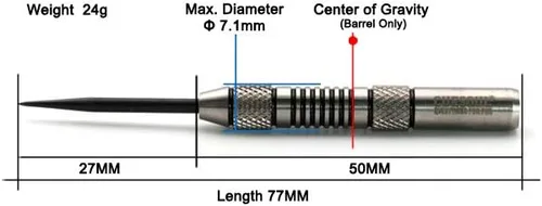 Miniatura 2 de CUESOUL Dardos de punta de acero de tungsteno - Barriles precisos 18 19 21 24 gramos 0.85 oz-02