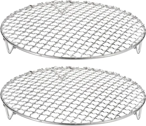 Miniatura 22 de HARFINGTON Rejilla Redonda de Cocina de 6.5 Pulgadas de Acero Inoxidable 201 con Alambre Cruzado para Barbacoa, Parrilla, Cocina, Horneado, Ahumado