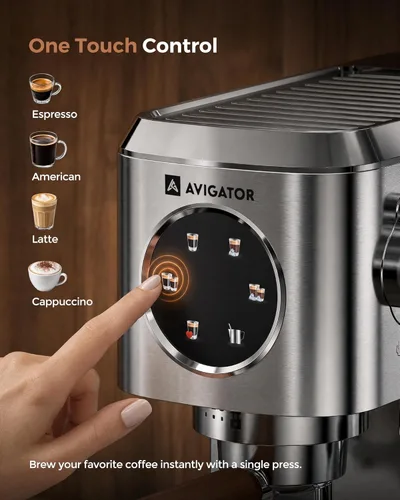 Miniatura 4 de Espresso Machine 20 Bar, Compact Coffee Maker with Milk Frother, Espresso Maker with 50oz Removable Water Tank for Home & Office, Coffee Machine for