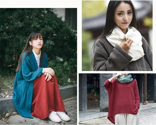 Miniatura 5 de Queenbox Tela de lino de algodón sólido de 19.7 x 53 pulgadas, tela de costura fina lisa hecha a mano para vestidos, ropa, manualidades, color negro