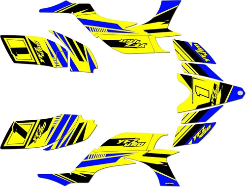 Miniatura 4 de Kit de gráficos Kalair GFX para Yamaha YFZ 450 (2004-2008) Serie Razor Magenta de 16 Mil - Adhesivos de calcomanías personalizados para ATV UTV
