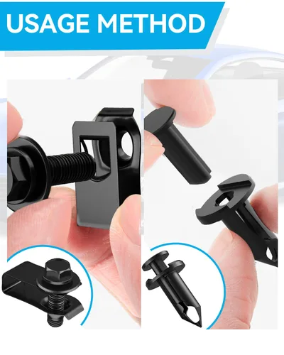 Miniatura 3 de 35 piezas de protección contra salpicaduras para el motor, tornillos de guardabarros del parachoque delantero, retenedores de empuje, clips