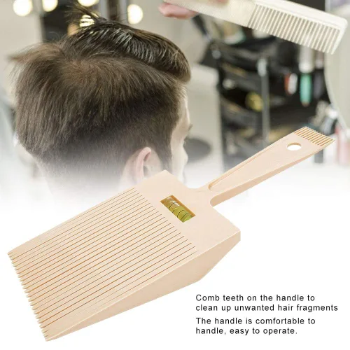 Miniatura 4 de Peine superior plano, peine plano de doble extremo, herramienta de peluquería con líquido de explosión de nivel, nivel de corte de pelo profesional