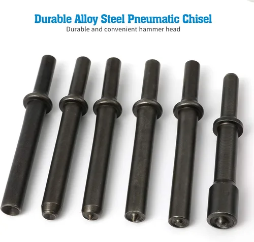 Miniatura 6 de Kit de herramientas de martillo de remache neumático de alisado de alta resistencia de 7 piezas