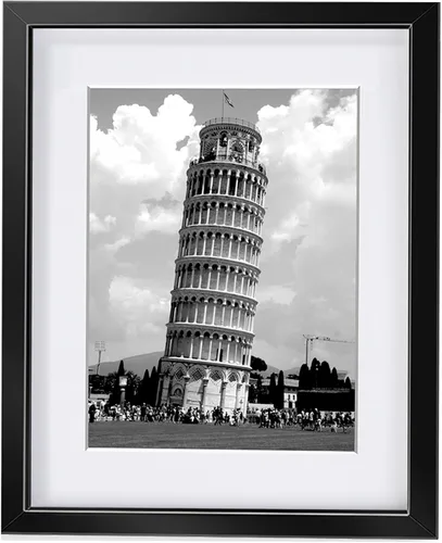 Nacial Portarretratos de 11 x 14 pulgadas, marco de fotos negro, marco de fotos de 8 x 10 pulgadas con paspartú y fotos de 11 x 14 pulgadas sin