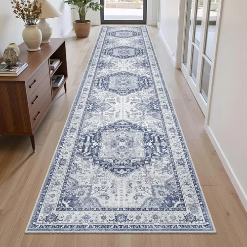 Miniatura 20 de Alfombra de pasillo lavable de 2 x 6 pies - Alfombras de cocina con respaldo antideslizante vintage suave estilo granja, alfombra de entrada