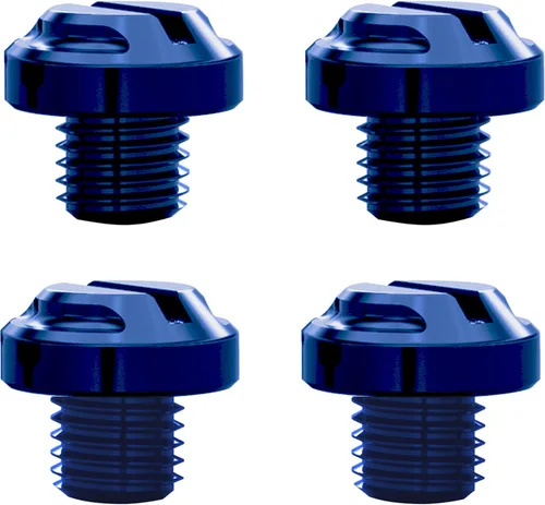 4 tapones para agujeros de espejo azul para motocicleta, 2 regulares+2 reversas M10x1.25 (azul, M10> 2 regulares + 2 reverso)