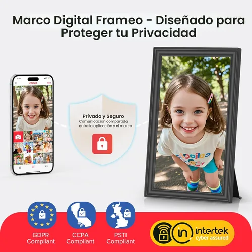 Miniatura 8 de Marco de fotos digital Frameo de 64 GB de 15.6 pulgadas, WiFi, marcos de fotos electrónicos grandes de 1920 x 1080 IPS FHD pantalla táctil, envía