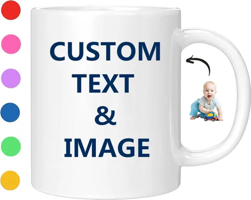 Baosity Taza de café con foto personalizada, taza personalizada con imagen, texto, nombre, regalos personalizados para novio, novia, mejor amigo,