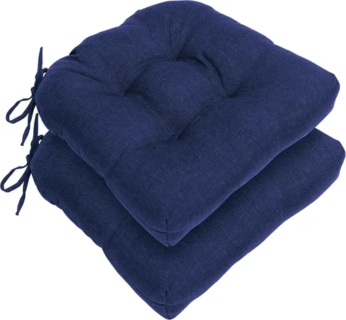 Miniatura 10 de RACE LEAF Cojines para Sillas de Patio 17x17 Pulgadas Paquete de 4, Cojines de Asiento Exteriores Engrosados Resistentes al Agua con Lazos