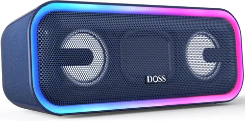 Miniatura 9 de DOSS SoundBox Pro+ - Altavoz de Bluetooth inalámbrico con sonido impresionante de 24 vatios, bajos en aumento, emparejamiento estéreo inalámbrico