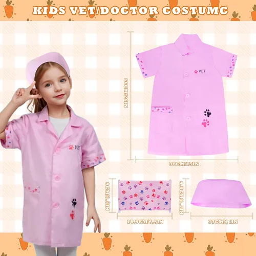 Miniatura 5 de Kit de médico para niñas - Conjuntos de juego veterinario para niños, juego de simulación de médico con jaula para mascotas y juguete de conejito