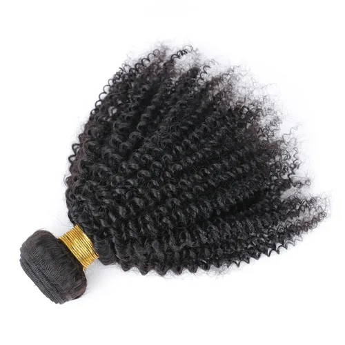 Miniatura 7 de Extensiones de cabello humano afro rizado 4B 4C Afro Kinky a granel de cabello humano virgen sin procesar para mujeres, negro natural, 8 pulgadas