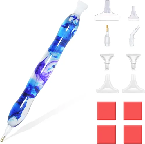 Miniatura 7 de RECORDARME Bolígrafo de Pintura de Diamantes que Brilla en la Oscuridad con Flores Luminosas, Herramientas y Accesorios para Pintura de Diamantes