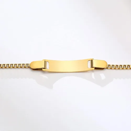 Miniatura 65 de Pulsera de barra para bebé: chapado en oro de 18 quilates, pulsera con placa de identificación personalizada para niños pequeños de mamá, nombre