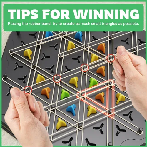 Miniatura 7 de Juego de Ajedrez Triangular de Cadena, Juegos de Mesa de Estrategia para Niños de 6-8-12 Años, Juegos de Mesa de Ajedrez para Adultos