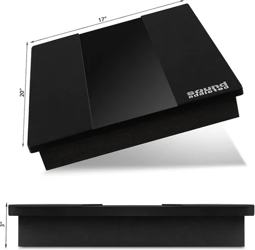Miniatura 2 de Sound Addicted VibeBoss P12 - Plataforma de aislamiento acústico adecuada para subwoofers grandes de 12 a 15 pulgadas (20 x 17 x 3 pulgadas)
