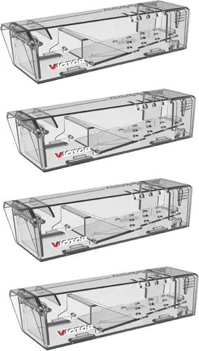 Trampa para ratones Victor Live Catch – 4 trampas – M337SR-4 – Trampa de captura y liberación en vivo para ratones – Trampas humanas para ratones –