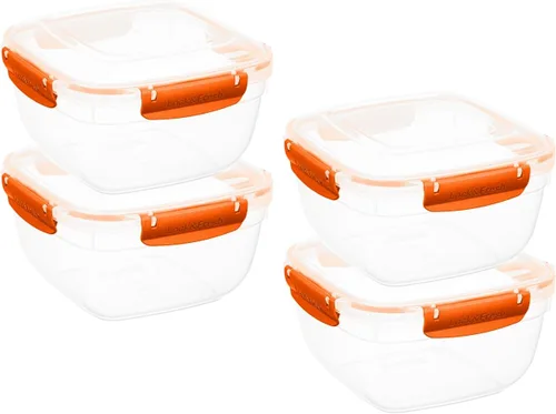Miniatura 22 de Superio Recipiente de plástico para almacenamiento de alimentos con tapa hermética para cocina, 10 tazas, 80 onzas, libre de BPA, a prueba de fugas