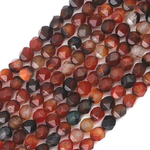 Miniatura 11 de BEADIA Cuentas redondas de facetas de piedra natural de amazonita de 6 mm para hacer joyas, tira de 36 cm
