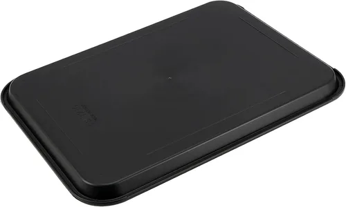 Miniatura 4 de Paquete de 10 bandejas de plástico negro para comida rápida, bandejas de plástico para cafeterías de 14 x 10 pulgadas con superficie texturizada