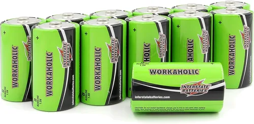 Miniatura 14 de Interstate Batteries Batería alcalina C Cell (12 unidades) Baterías multiusos de alto rendimiento de 1.5 V - Workaholic (DRY0080)
