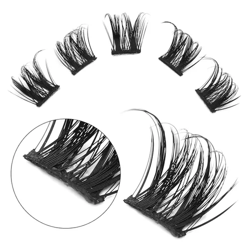 Miniatura 2 de Pestañas de manga en racimo, efecto de aspecto húmedo, pestañas húmedas de anime, extensiones de pestañas individuales, extensiones de pestañas