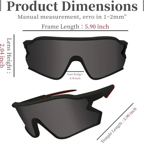 Miniatura 3 de POLARS DESIGN Gafas de sol fotocrómicas polarizadas para deportes al aire libre para hombres y mujeres TR90 marco protección UV para pesca correr
