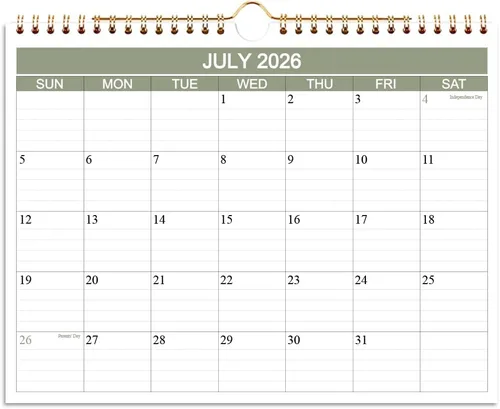 Miniatura 8 de Calendario de escritorio grande 2026, desde enero de 2026 hasta diciembre de 2026, calendarios de escritorio de 22 x 17 pulgadas con lista de Púrpura