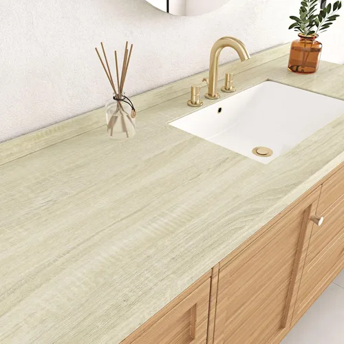 Miniatura 4 de WESTICK Papel de contacto de grano de madera de roble claro, papel de contacto para encimera de cocina, papel de contacto neutro de madera