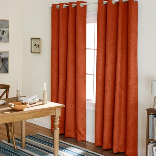 Miniatura 12 de TOWN & COUNTRY EVERYDAY - Cortinas de satén texturizado pesado sólido con lustre para interior, opacidad que oscurece la habitación, con ojales