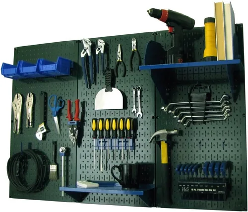 Miniatura 44 de Organizador de herramienta control de pared 30-wrk-400wb estándar panel perforado mesa de trabajo de metal, 30-WRK-400 BB Negro
