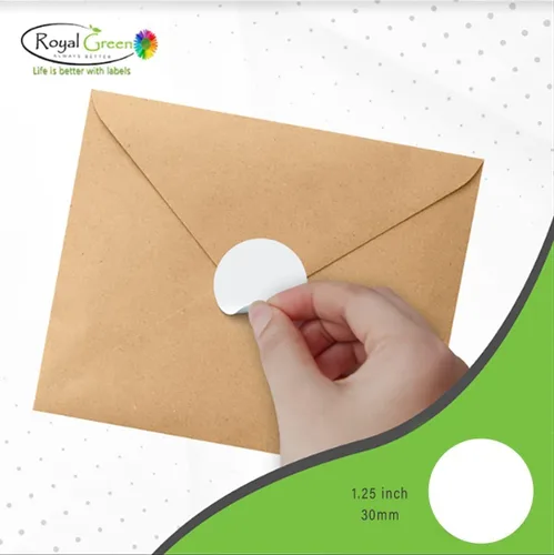 Miniatura 3 de Royal Green Etiqueta adhesiva redonda – Hojas adhesivas permanentes de 1.25 pulgadas para marcar y etiquetar – Negro (5 hojas – 75 unidades)