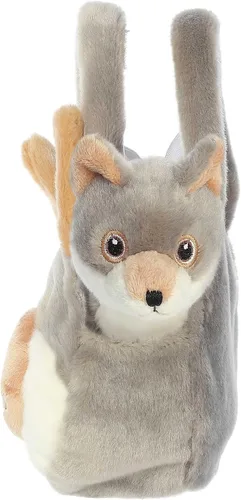 Miniatura 3 de Aurora Peluche de lobo Eco Nation hecho de forma responsable, ideal para aventuras de juego, perfecto para cumpleaños o simplemente porque - gris