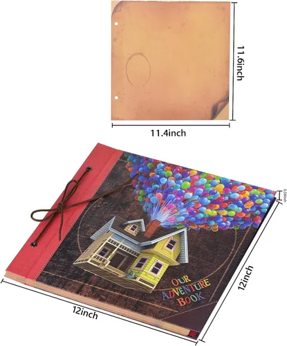 Miniatura 4 de Nuestro Libro de Aventuras 30x30 cm, Álbum de Recortes Grande Hecho a Mano, Álbum de Viaje de 60 Páginas DIY para Aniversario, Boda, Viajes, Casa