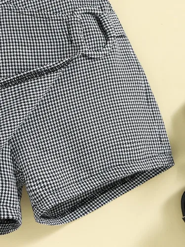 Miniatura 4 de SHENHE Conjunto de ropa de verano de 2 piezas para niña, camiseta corta sin mangas y pantalones cortos