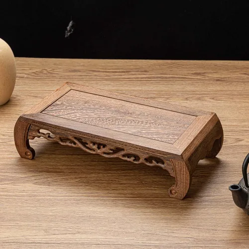 Miniatura 4 de Hermoso soporte para florero oriental de palisandro hecho a mano, 1 soporte