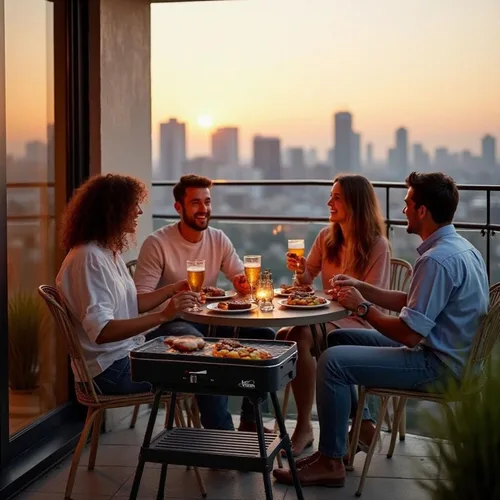 Miniatura 6 de Artestia - Parrilla eléctrica de 1800 W, para interiores y exteriores con soporte, control de temperatura ajustable, parrilla de mesa portátil