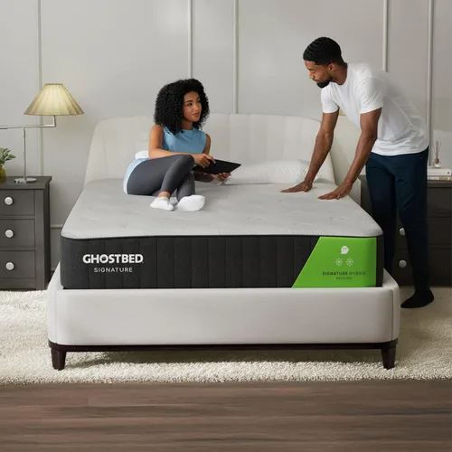 Miniatura 2 de GhostBed Signature Hybrid - Colchón individual de 12 pulgadas, espuma viscoelástica refrescante y cama híbrida de resortes interiores, comodidad