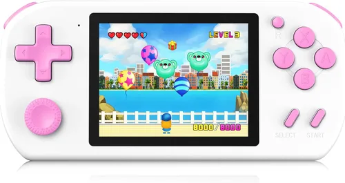 Miniatura 9 de Juegos de mano para niños con 218 juegos de video incorporados, juguetes de viaje portátiles para niños de 4 a 13 años con batería recargable, Azul