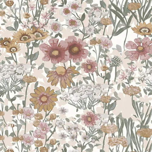 Miniatura 11 de Orainege Papel tapiz autoadhesivo para despegar y pegar, diseño floral, estilo bohemio, vintage, de 16.9 x 118.1 pulgadas, diseño de margaritas