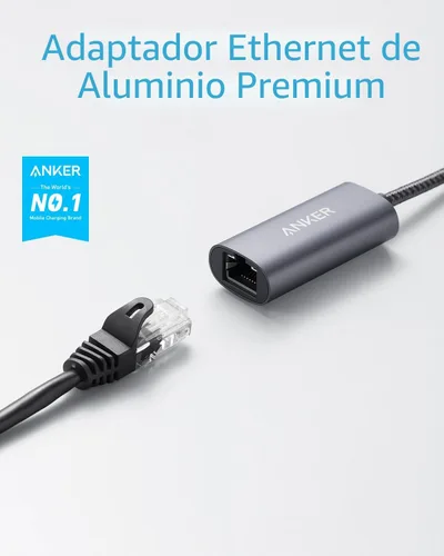 Miniatura 2 de Anker Adaptador USB C 3.0 a Ethernet, concentrador de red portátil de 1 Gigabit, 10/100/1000 Mbps, para MacBook Pro, iPad Pro 2019/2018, ChromeBook
