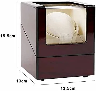Miniatura 2 de OOCCO Storage Box Case Holder Watch Winder Board Wood Chain Motor Shaker Automatic Single Saint Finding Display