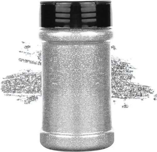 Miniatura 32 de TORC Purpurina fina roja de 1 libra y 16 onzas de purpurina en polvo para vasos, resina para manualidades, slime, cosméticos, pintura de uñas, Rojo
