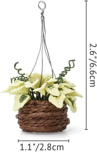Miniatura 4 de Odoria 1/12 Plantas colgantes en miniatura, mini planta en maceta, accesorios de decoración de casa de muñecas, accesorio para casa de muñecas